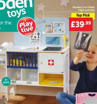 Lidl Wooden 2-in-1 Baby Clinic and Vets offer