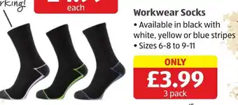 Aldi Workwear Socks offer