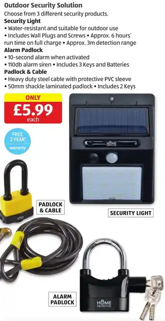 Aldi Outdoor Security Solution offer