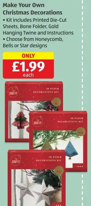 Aldi Make Your Own Christmas Decorations offer