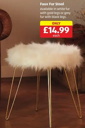 Aldi Faux Fur Stool offer
