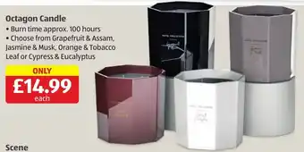 Aldi Octagon Candle offer