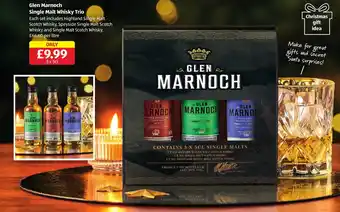 Aldi Glen Marnoch Single Malt Whisky Trio offer
