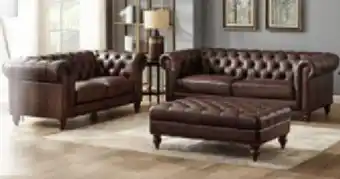 Costco Allington Leather Chesterfield Sofa Collection 2 Seater offer