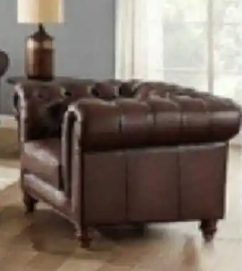 Costco Allington Leather Chesterfield Sofa Collection Armchair offer