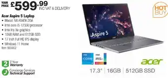 Costco Acer Aspire 5 Laptop offer