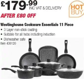 Costco Westinghouse Cookware Essentials 11 Piece offer