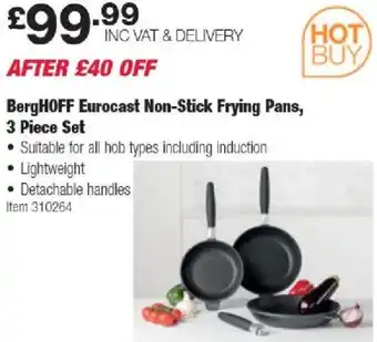 Costco BergHOFF Eurocast Non-Stick Frying Pans, 3 Piece Set offer