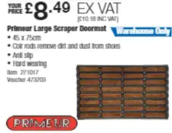 Costco Primeur Large Scraper Doormat offer