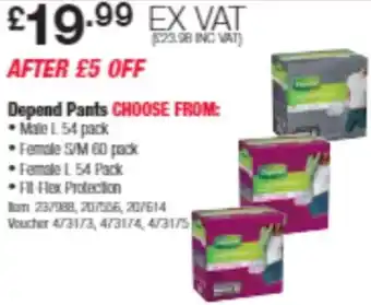 Costco Depend Pants offer