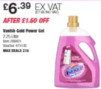 Costco Vanish Gold Power Gel offer