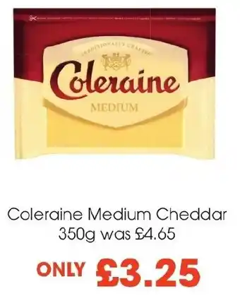 Centra Coleraine Medium Cheddar 350g offer