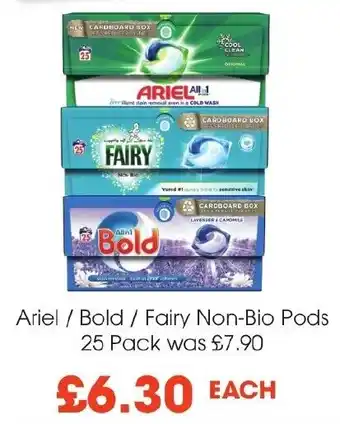 Centra Ariel / Bold / Fairy Non-Bio Pods offer