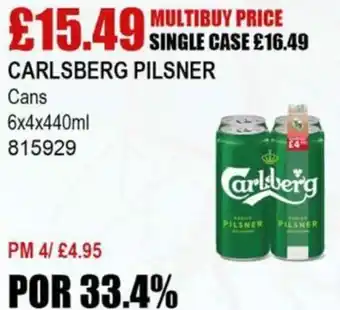 Bestway CARLSBERG PILSNER Cans 6x4x440ml offer