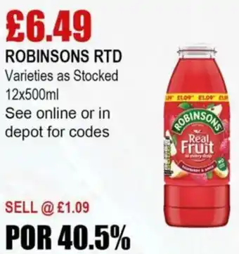 Bestway ROBINSONS RTD 12x500ml offer