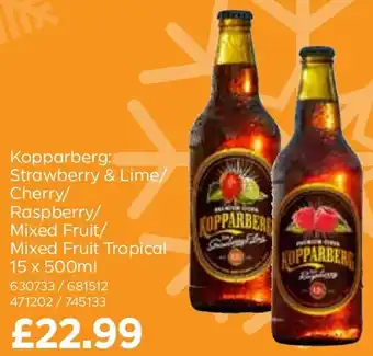 Bestway Kopparberg: Strawberry & Lime/ Cherry/ Raspberry/ Mixed Fruit/ Mixed Fruit Tropical offer