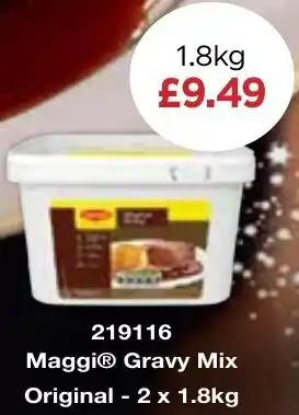 Bestway Maggi Gravy Mix Original - 2 x 1.8kg offer