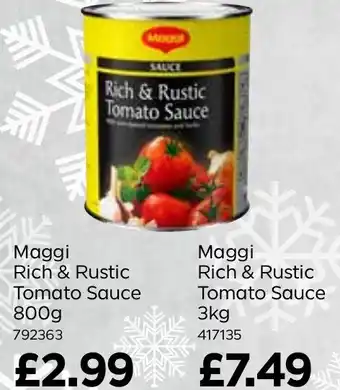 Bestway Maggi Rich & Rustic Tomato Sauce 800g offer