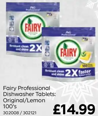 Bestway Fairy Professional Dishwasher Tablets: Original/Lemon offer