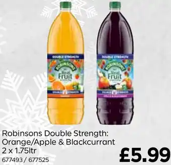 Bestway Robinsons Double Strength: Orange/Apple & Blackcurrant 2 x 1.75ltr offer