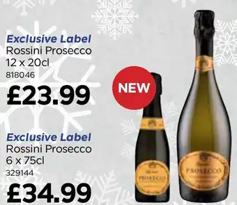 Bestway Rossini Prosecco 12 x 20cl offer