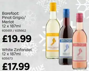 Bestway Barefoot: Pinot Grigio/ Merlot 12 x 187ml offer