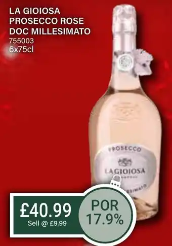 Bestway LA GIOIOSA PROSECCO ROSE DOC MILLESIMATO offer