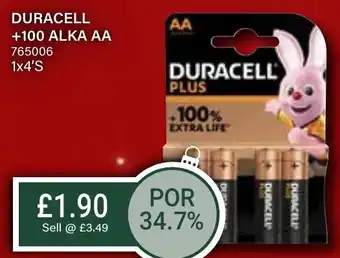 Bestway DURACELL +100 ALKA AA offer