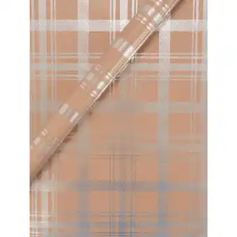 Asda George home christmas brown & silver-tone check gift wrap 3.5m offer