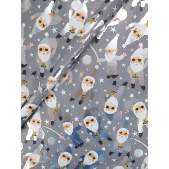 Asda George home christmas silver-tone dancing santa gift wrap 3.5m offer