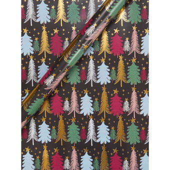 Asda George home christmas tree print gift wrap 3.5m offer