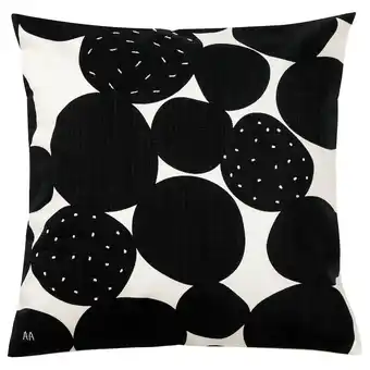 IKEA Sandsenap cushion cover, black/white handmade, 50x50 cm offer