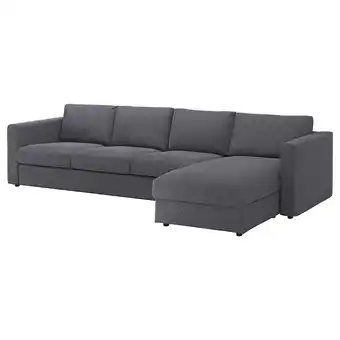 IKEA Vimle 4-seat sofa with chaise longue, gunnared medium grey offer