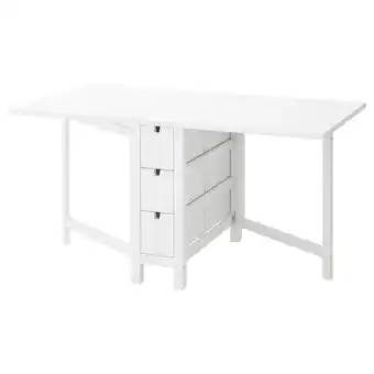IKEA Norden gateleg table, white, 26/89/152x80 cm offer