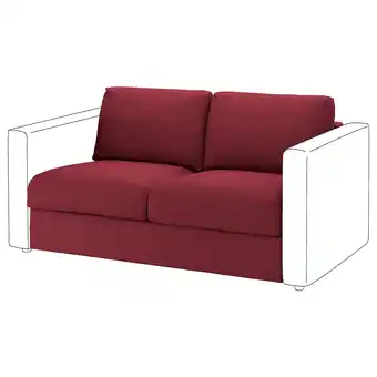 IKEA Vimle 2-seat section, lejde red/brown offer