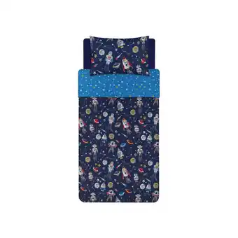 Asda George home navy robot print reversible duvet set - single offer