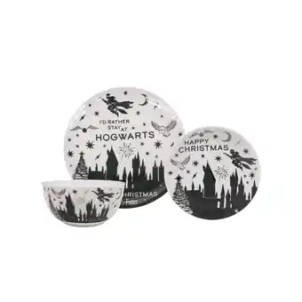 Asda George home harry potter grey & white dinner set 12 piece offer