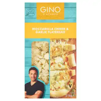 Asda Gino d'acampo mozzarella cheese & garlic flatbread offer