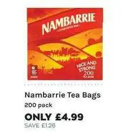 Mace Nambarrie Tea Bags offer