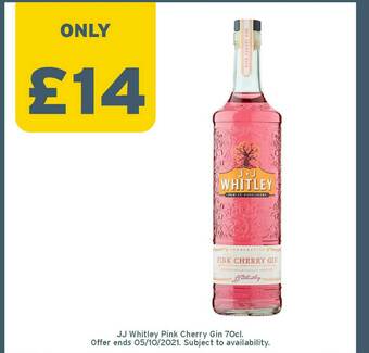 One Stop Jj Whitley Pink Cherry Gin offer