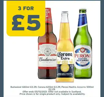 One Stop Budweiser Corona Perino Nastro Azzurro offer