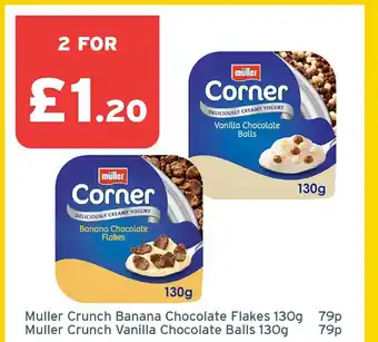 One Stop Muller Crunch Banana Chocolate Flakes Muller Crunch Vanilla Chocolate Balls offer