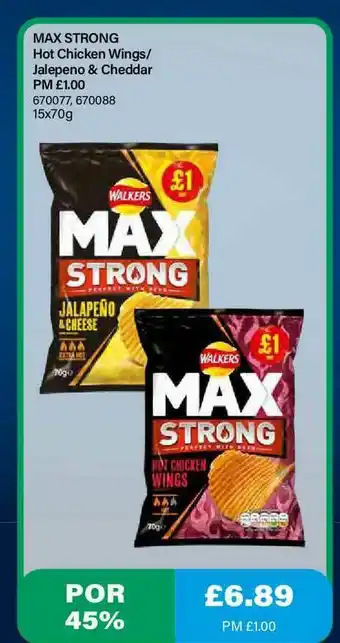 Bestway Max Strong Hot Chicken Wings-Jalepeno & Cheddar PM offer