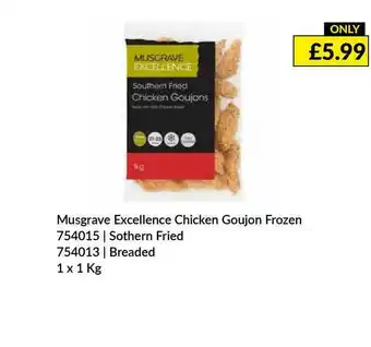 Musgrave MarketPlace Musgrave Excellence Chicken Goujon Frozen offer