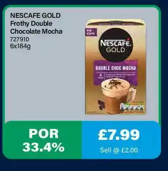 Bestway Nescafe Gold Frothy Double Chocolate Mocha offer