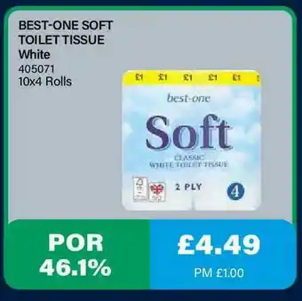 Bestway Best-One Soft Toilet Tissue White 10x4 Rolls offer
