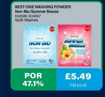 Bestway Best-One Washing Powder Non-Bio-Summer Breeze offer