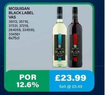 Bestway Mcguigan Black Label Vas offer