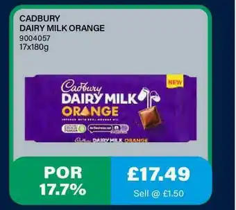 Bestway Cadbury Dairy Milk Orange offer