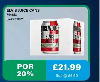 Bestway Elvis Juice Cans offer